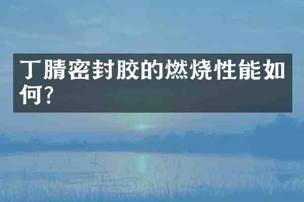 密封胶的燃烧性能如何?