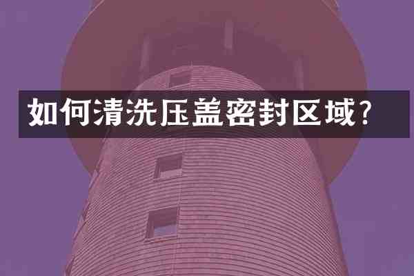 如何清洗压盖密封区域?
