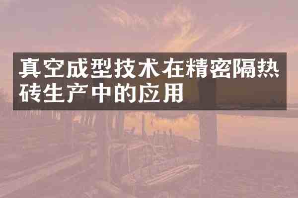 真空成型技术在精密隔热砖生产中的应用