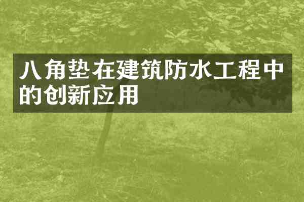 八角垫在建筑防水工程中的创新应用