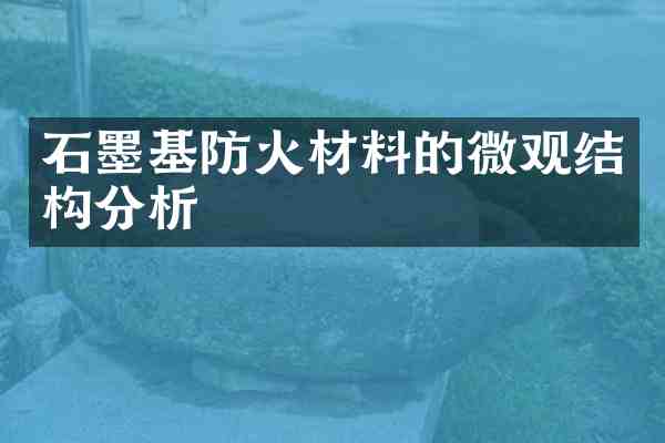 石墨基防火材料的微观结构分析