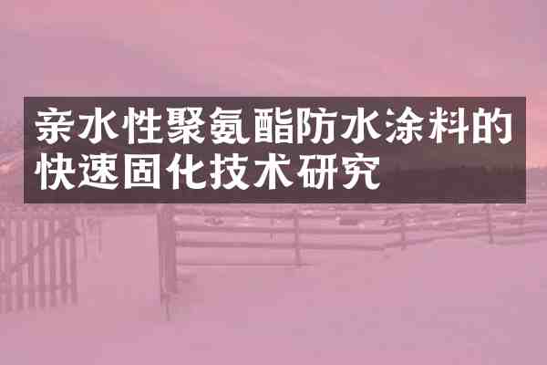 亲水性聚氨酯防水涂料的快速固化技术研究