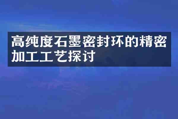 高石墨密封环的精密加工工艺探讨