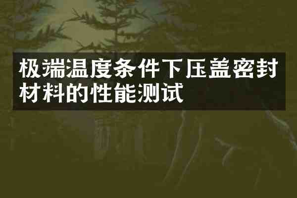 极端温度条件下压盖密封材料的性能测试