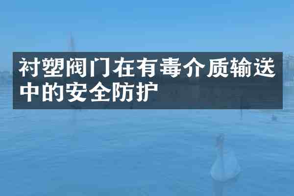 衬塑阀门在有毒介质输送中的安全防护
