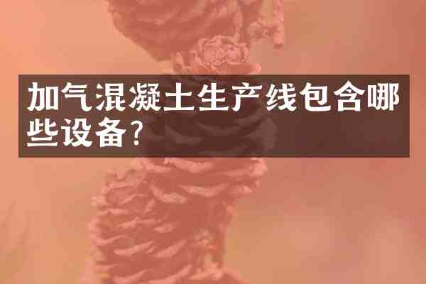 加气混凝土生产线包含哪些设备?