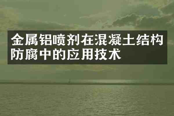 金属铝喷剂在混凝土结构防腐中的应用技术