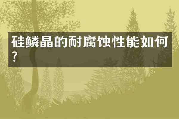 硅鳞晶的耐腐蚀性能如何?