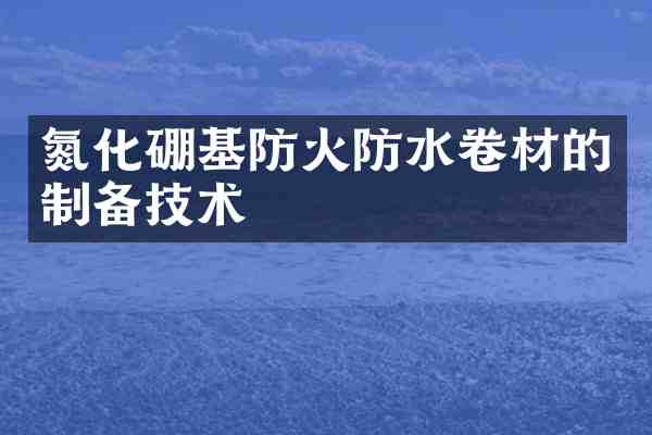 氮化硼基防火防水卷材的制备技术
