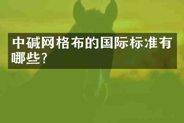 中碱网格布的国际标准有哪些?