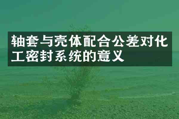 轴套与壳体配合公差对化工密封系统的意义