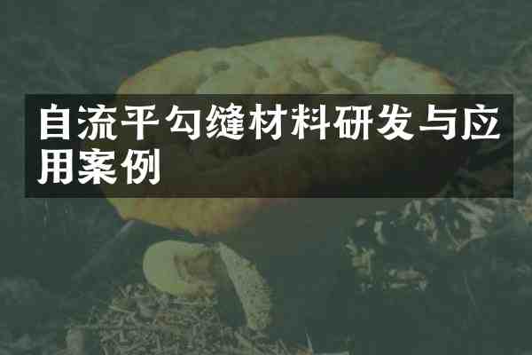 自流平勾缝材料研发与应用案例
