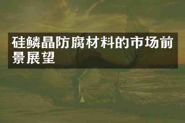 硅鳞晶防腐材料的市场前景展望