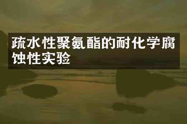 疏水性聚氨酯的耐化学腐蚀性实验