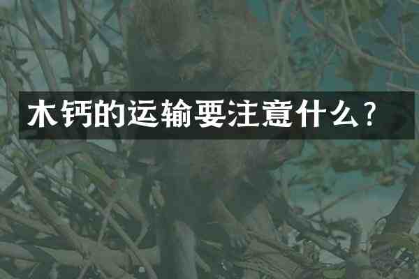 木钙的运输要注意什么?