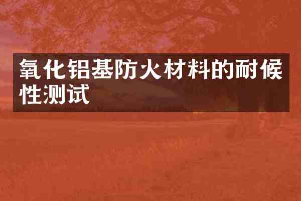 氧化铝基防火材料的耐候性测试
