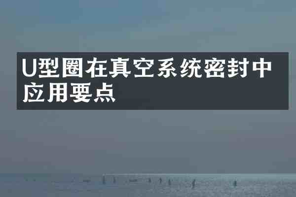 U型圈在真空系统密封中的应用要点